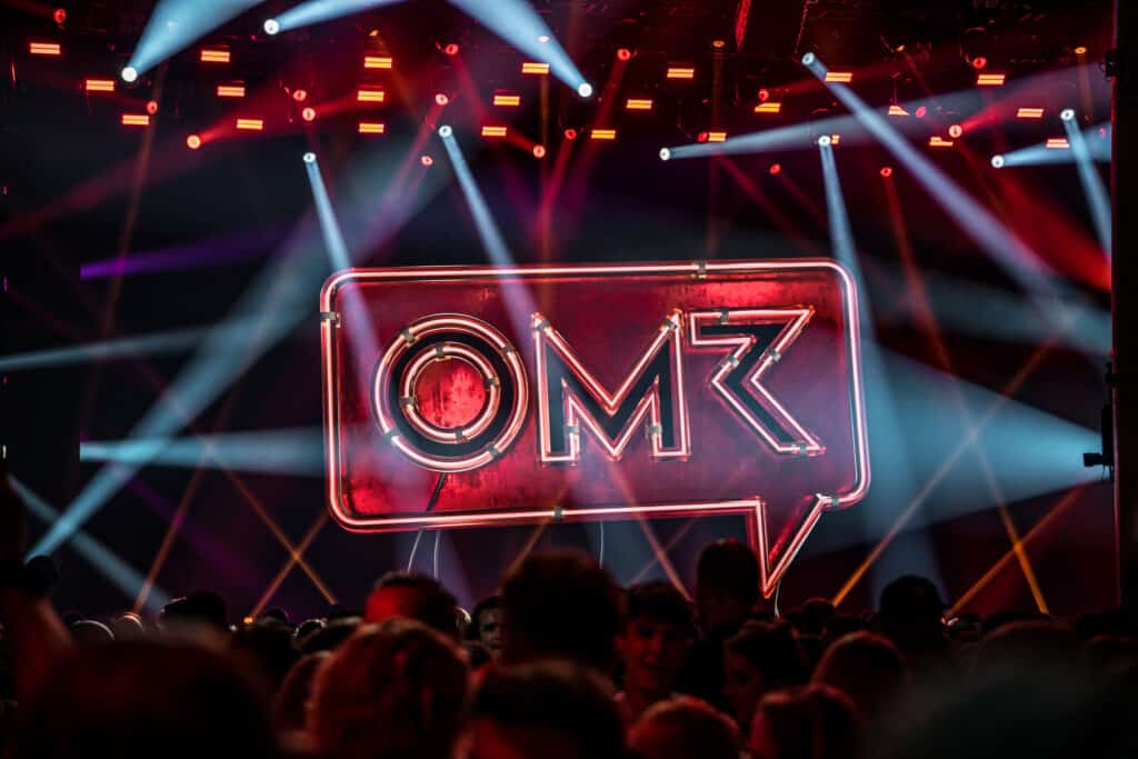 OMR Logo auf der Red Stage